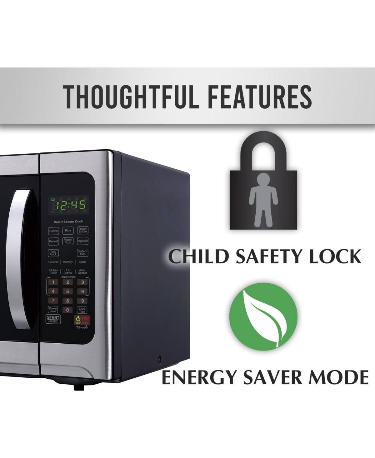 1.2 Cu. ft. 1100-Watt Stainless Steel/Black Microwave Oven Z3941