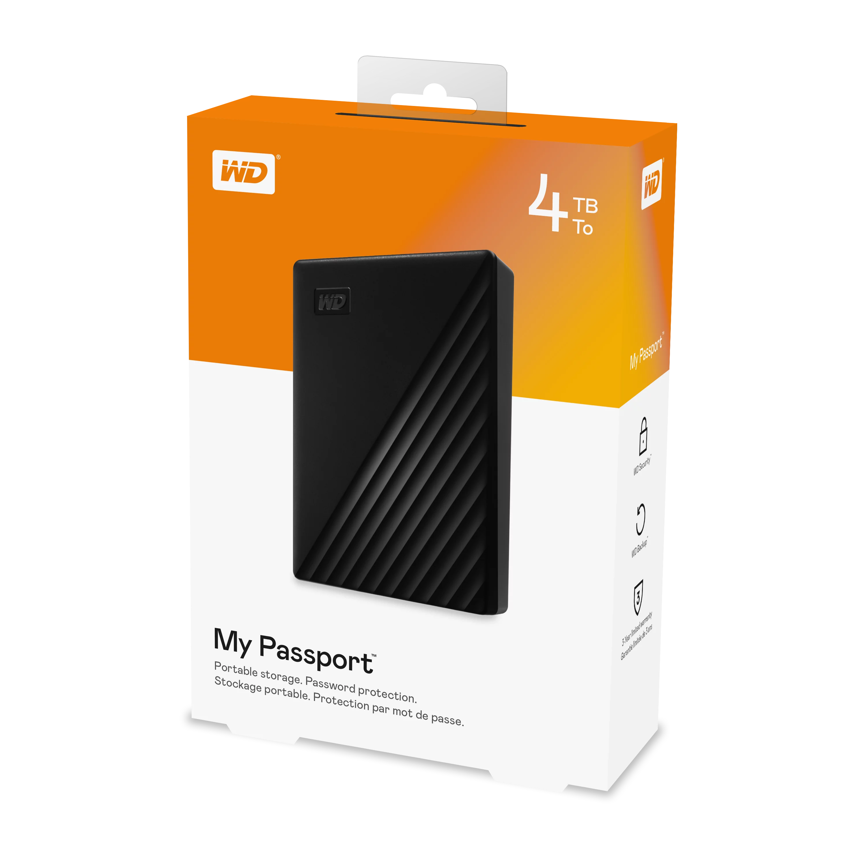 4TB Black Portable External Hard Drive O617184