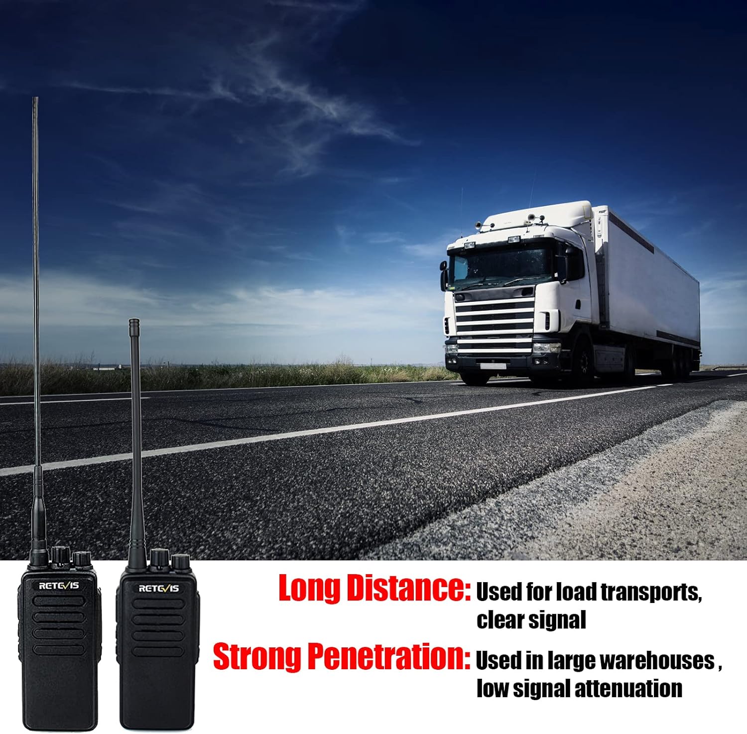 5 Pack Long Range Heavy Duty Rechargeable Two Way Radios with Earpiece and Mic V125