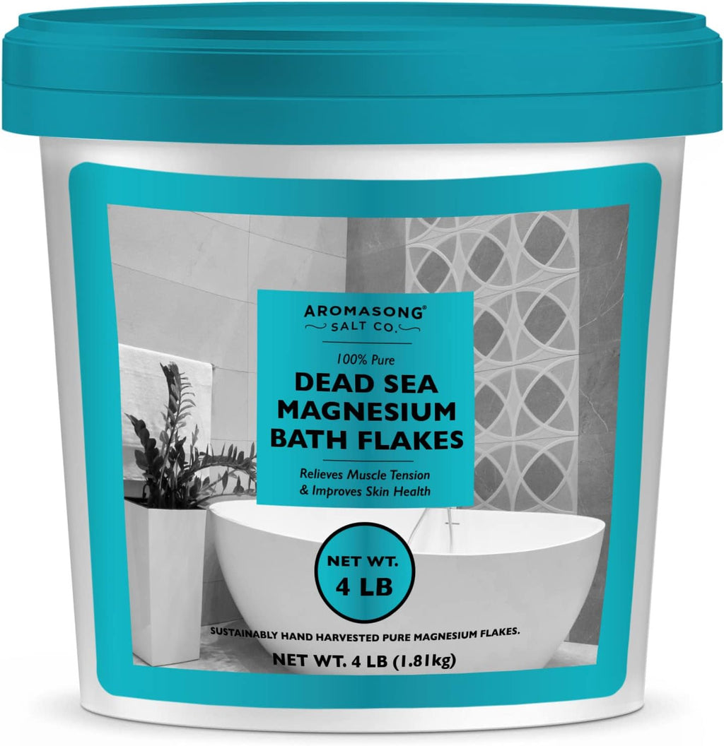 4 LB Raw Dead Sea Magnesium Flakes Bath Salt W9659