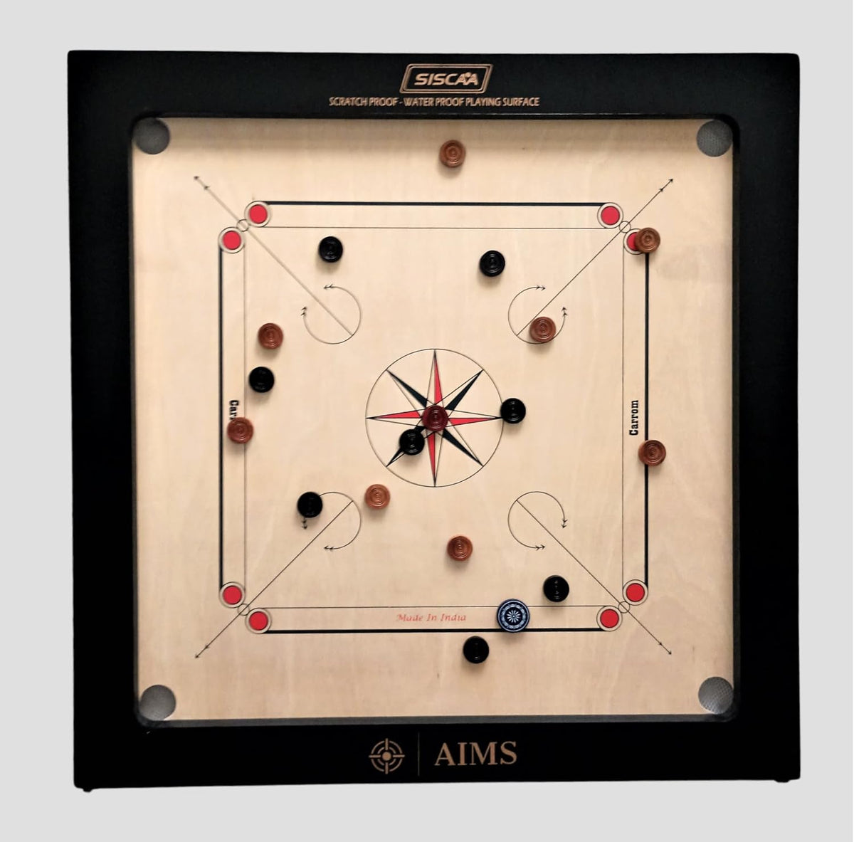 Full Size Carrom Board with Striker and Coins S217