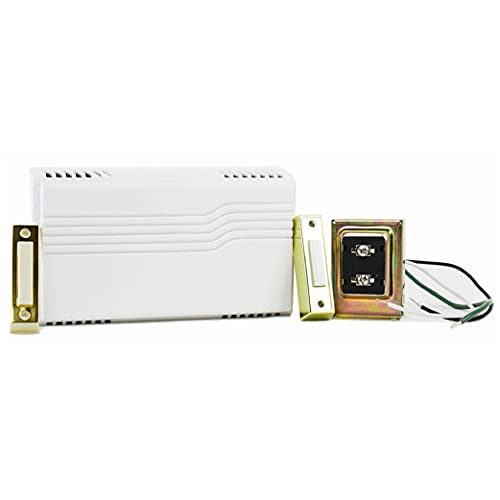 White Wired Door Bell Chime Kit with Transformer & Push Button I263