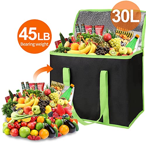 Insulated Food Delivery Bag, Black-Red, 1Pk W22223