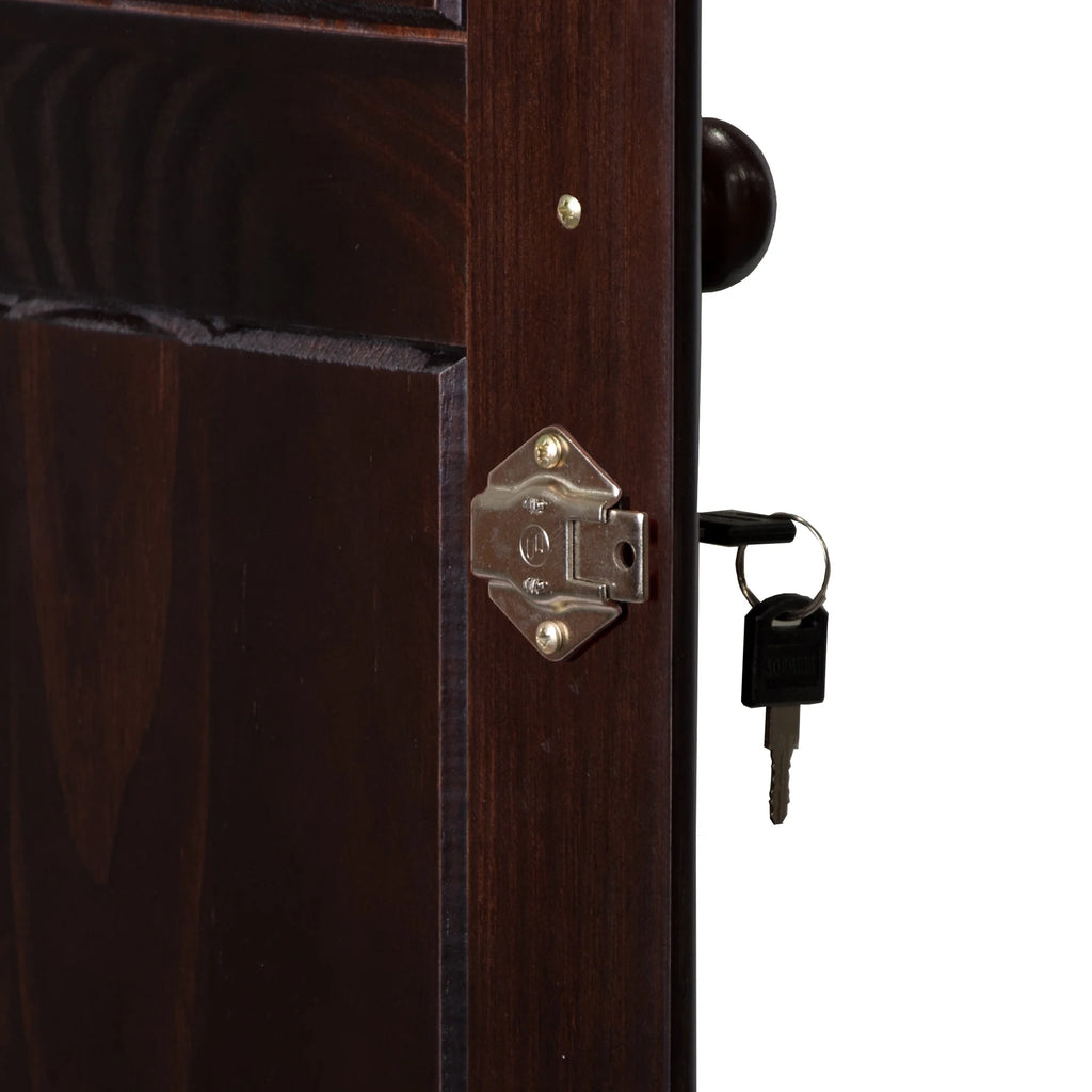 100% Solid Wood Wardrobe Armoire Mocha Y2589