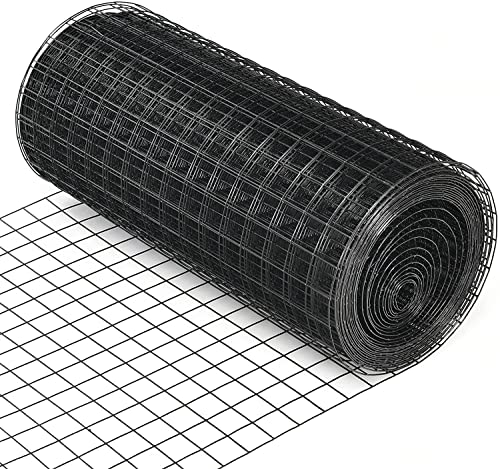Black Vinyl Coated Welded Wire Mesh, 1 Inch x 1 Inch Grid (48 Inch x 50 ft.) I775
