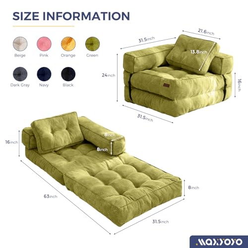 Dark Grey Folding Sofa Bed with Pillow I6136