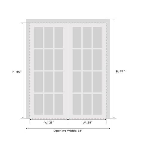48 x 84 inches Solid French Double Doors X116