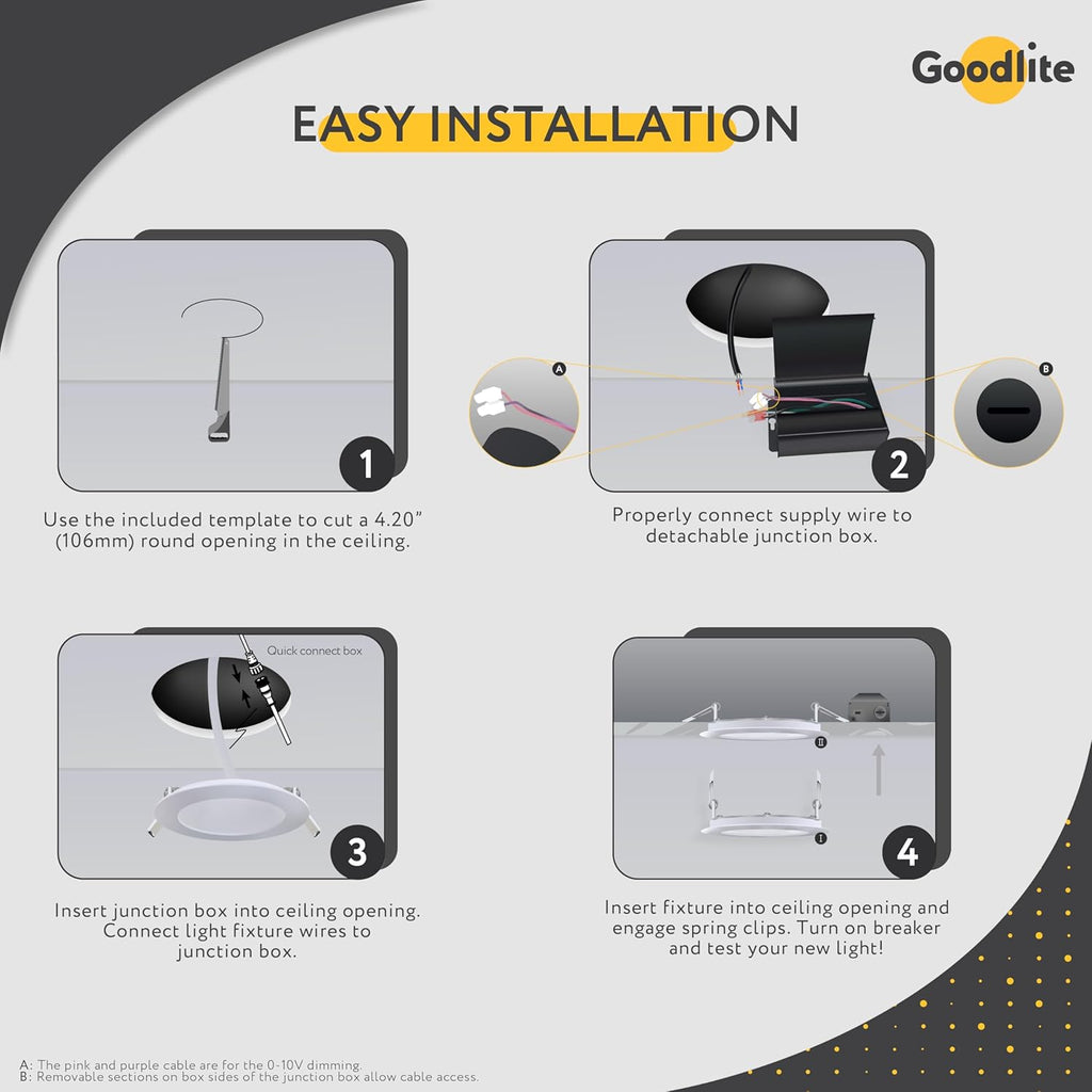 4" LED Round Recessed Ultra Slim Baffle-Trim Fixture, 12W, 1000 Lumens, Color Selectable 2700k-5000k P611