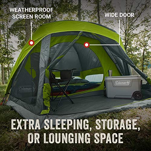 4/6/8 Person Weatherproof Camping Tent with Screen Room L46996