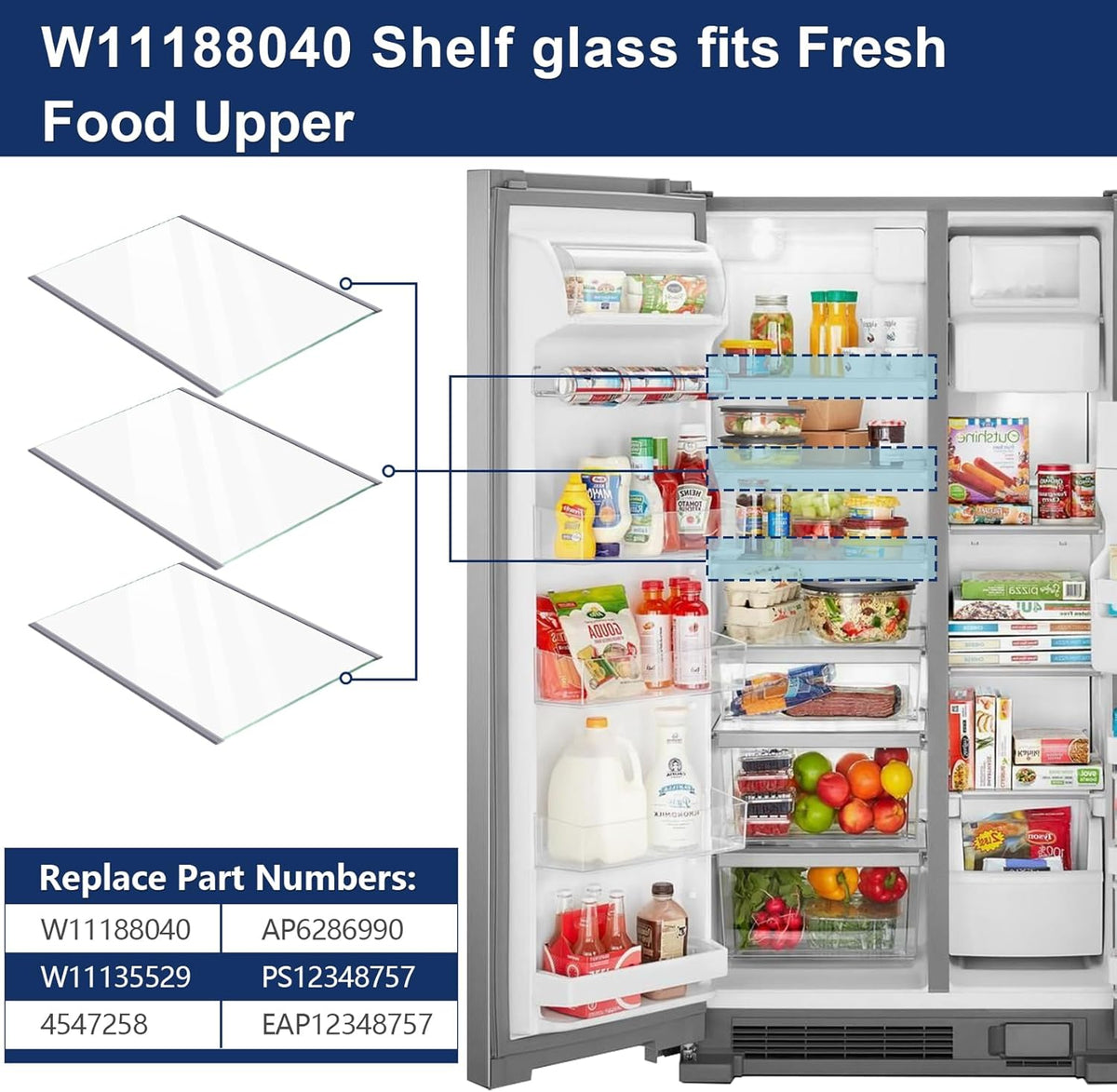 Refrigerator Glass Shelf B531