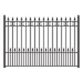 Black Iron Wrought Steel Fence 8' X 5' D3928