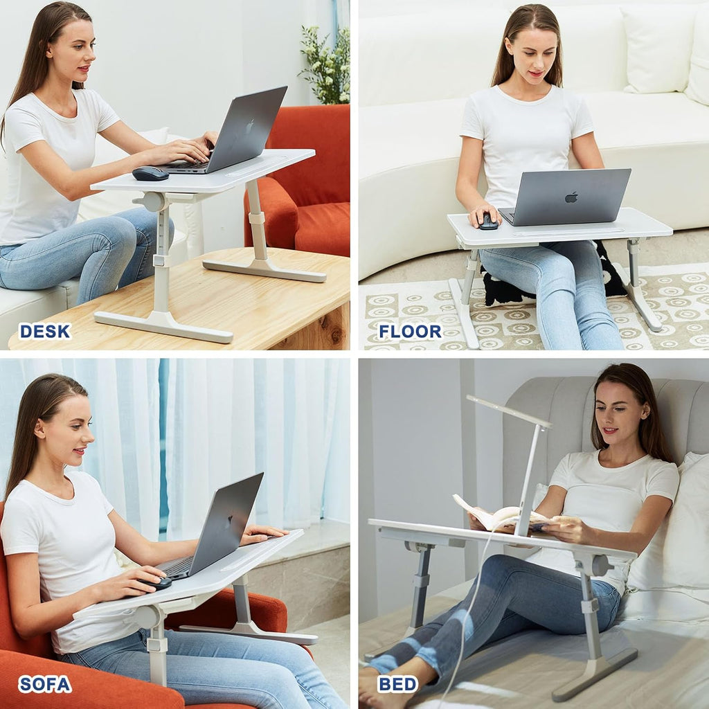 Grey Adjustable Lap Desk with Led Light M756