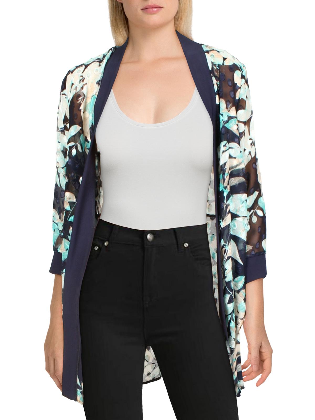Petites Chiffon Floral Duster Blazer X58483