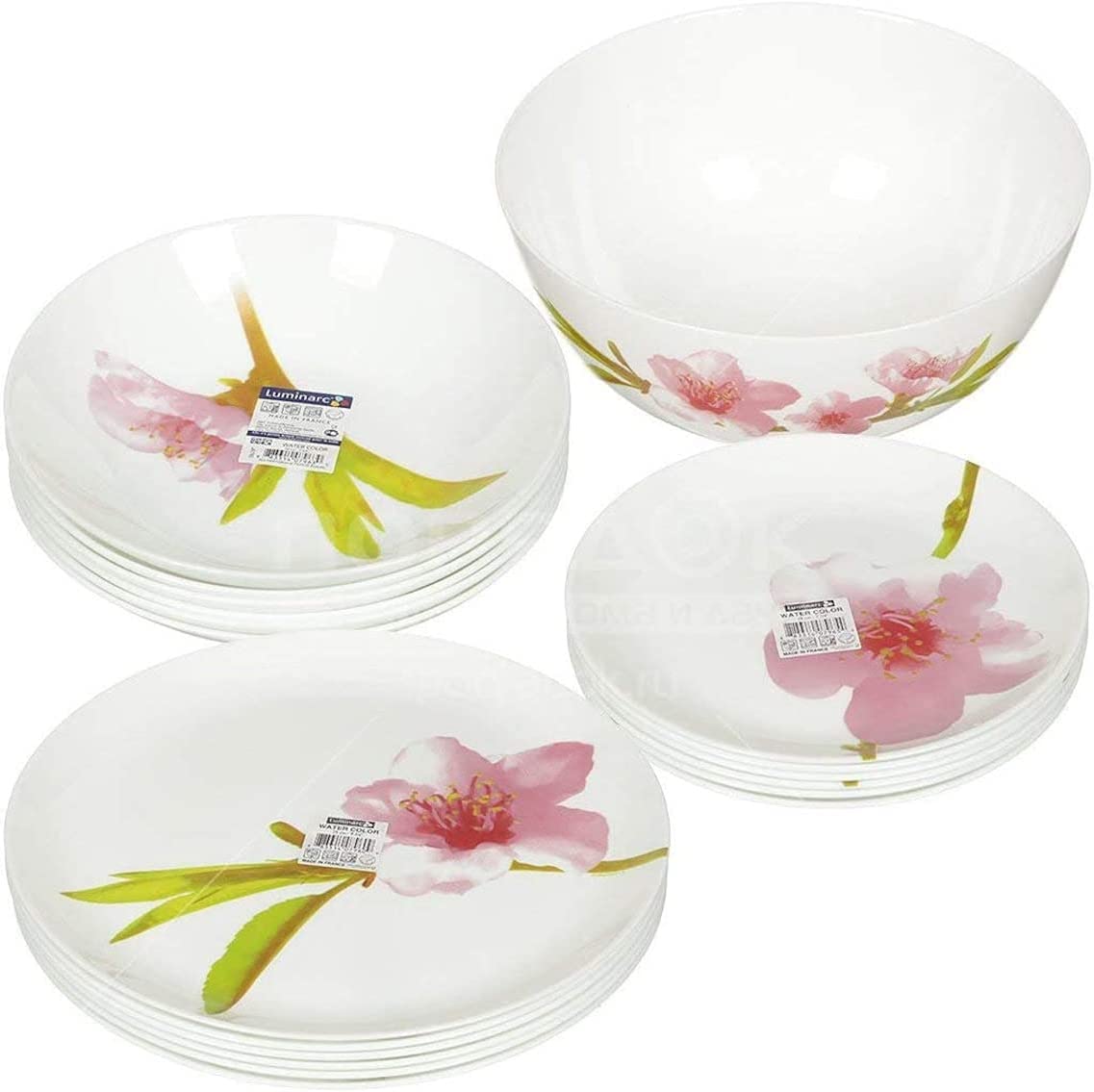 19 Pcs White Dinnerware Set B503258