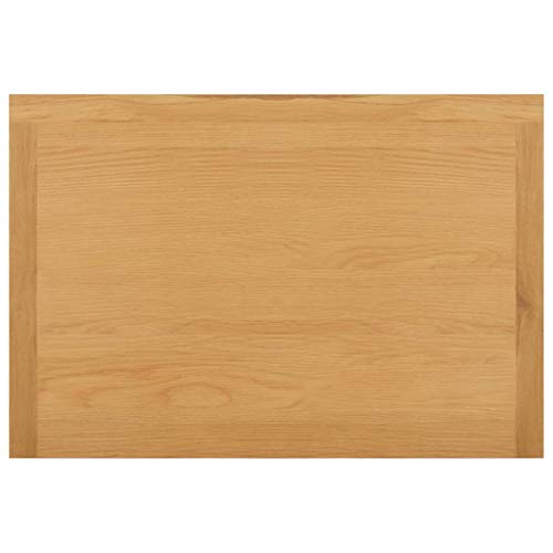 Solid Oak Wood Wardrobe with Hanging Rail and Drawers U561606