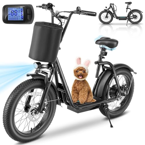 800w Electric Scooter with 20" Fat Tire, 20 MPH Top Speed, 30 Miles Range, Foldable E665863