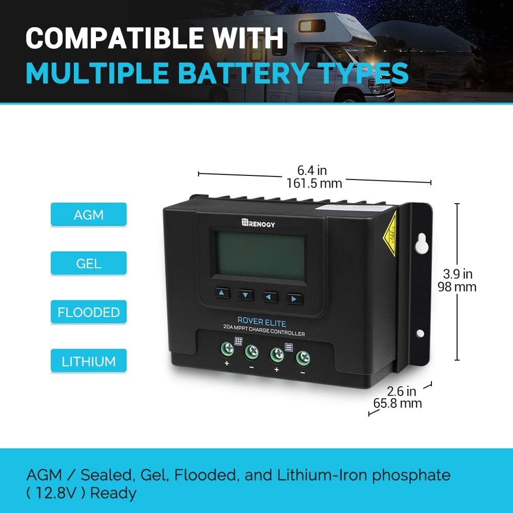 12V/24V Auto MPPT LCD Backlit Display Solar Charge Controller 20A J97068