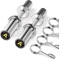 16" Olympic Dumbbell Handles Loadable Dumbbell Bars with 2 Pair of Spring Collars Y7595