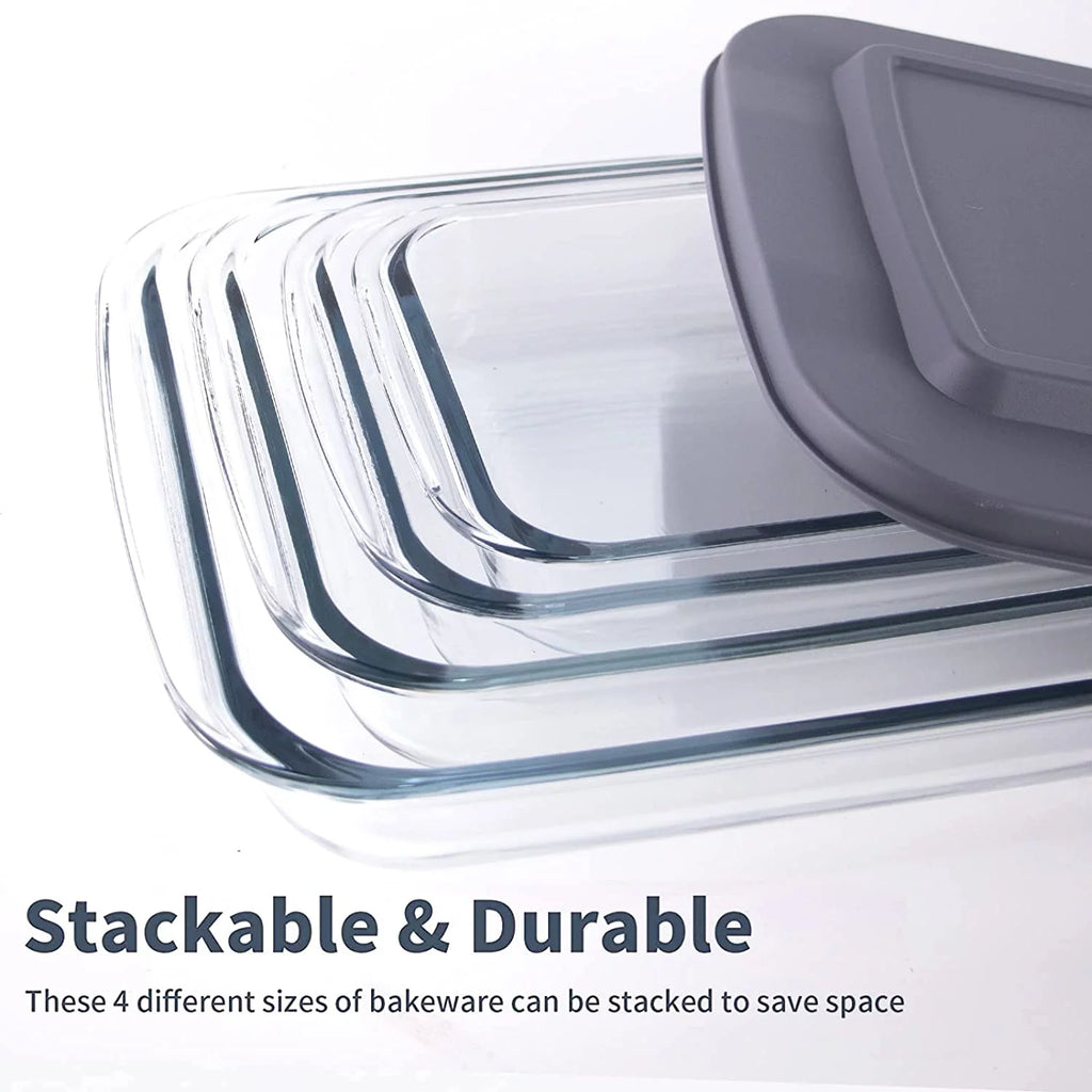 8 Piece Rectangular Glass Baking Dish Set F94866