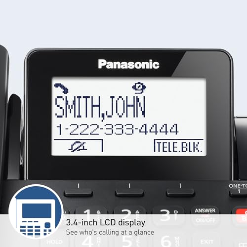 Black Corded/Cordless Phone with Digital Answering Machine, 2 Handsets Q869194