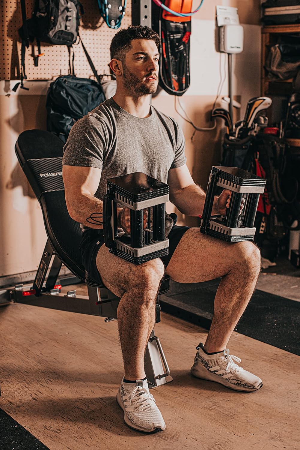 Adjustable Dumbbells, 5-50 lb., Steel E5611