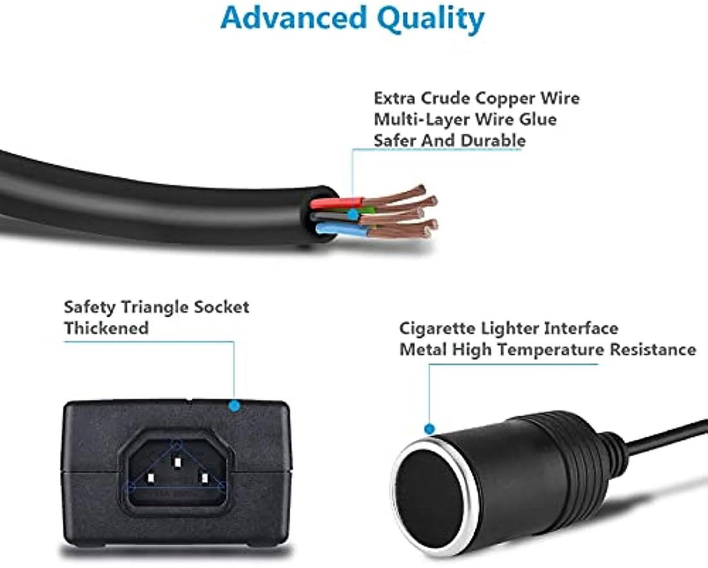 AC-DC Converter AC-100V/240V to DC-12V 10A 120W Car Cigarette Lighter Socket Power Adapter L4063