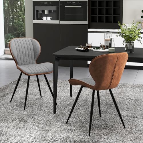 Upholstered Dining Chairs Set of 2 with Curved Backrest K577795