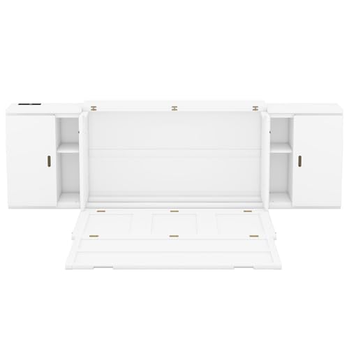 Queen Size Solid Wood Murphy Bed with USB Ports W49592