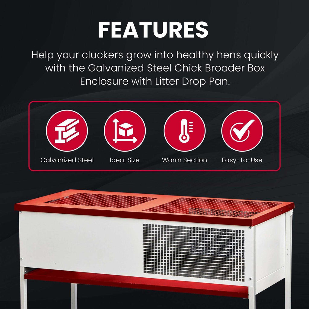 Galvanized Chick Brooder Box W523