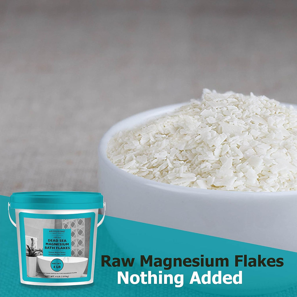 4 LB Raw Dead Sea Magnesium Flakes Bath Salt W9659