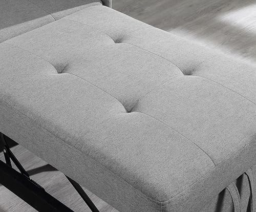 Grey 3 L-Shaped Convertible Sofa Bed J562587