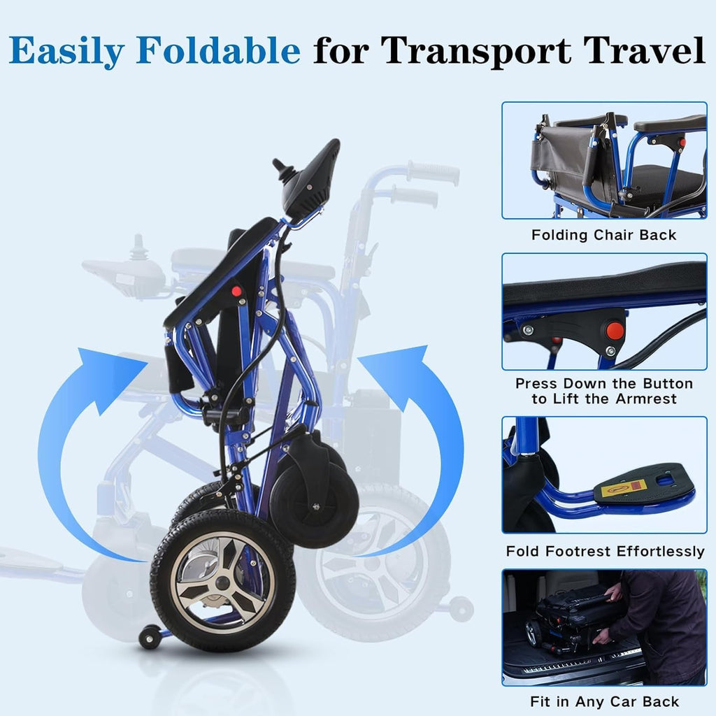 Black Lightweight Foldable Electric Wheelchair L65891