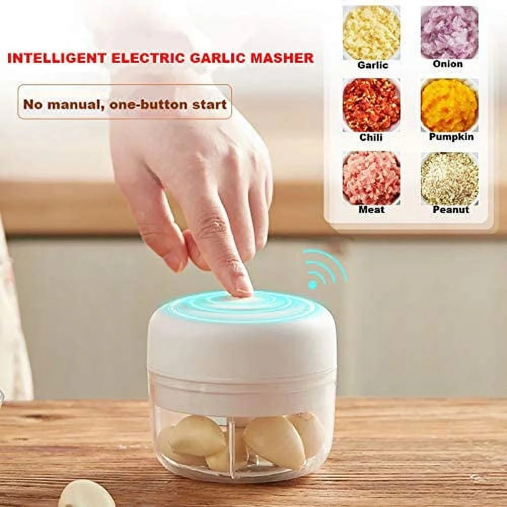 White Mini Electric Garlic Chopper N252