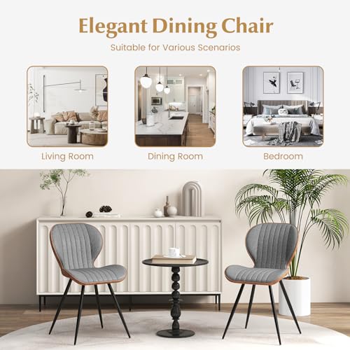 Upholstered Dining Chairs Set of 2 with Curved Backrest K577795