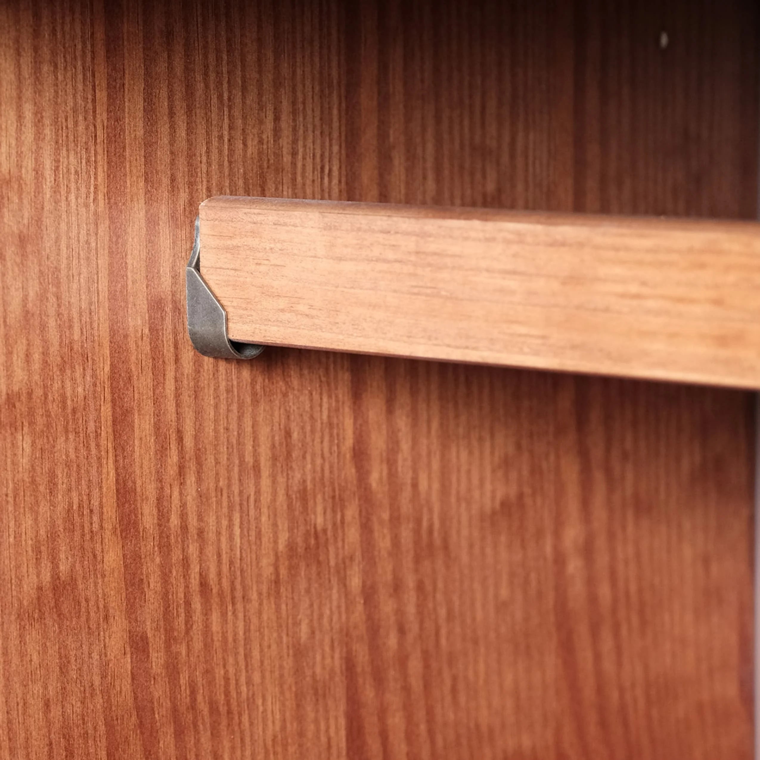 100% Solid Wood Wardrobe Armoire Mocha Y2589
