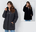 Black Medium Reversible Faux Fur Water Resistant Jacket H37102