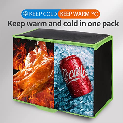 Insulated Food Delivery Bag, Black-Red, 1Pk W22223