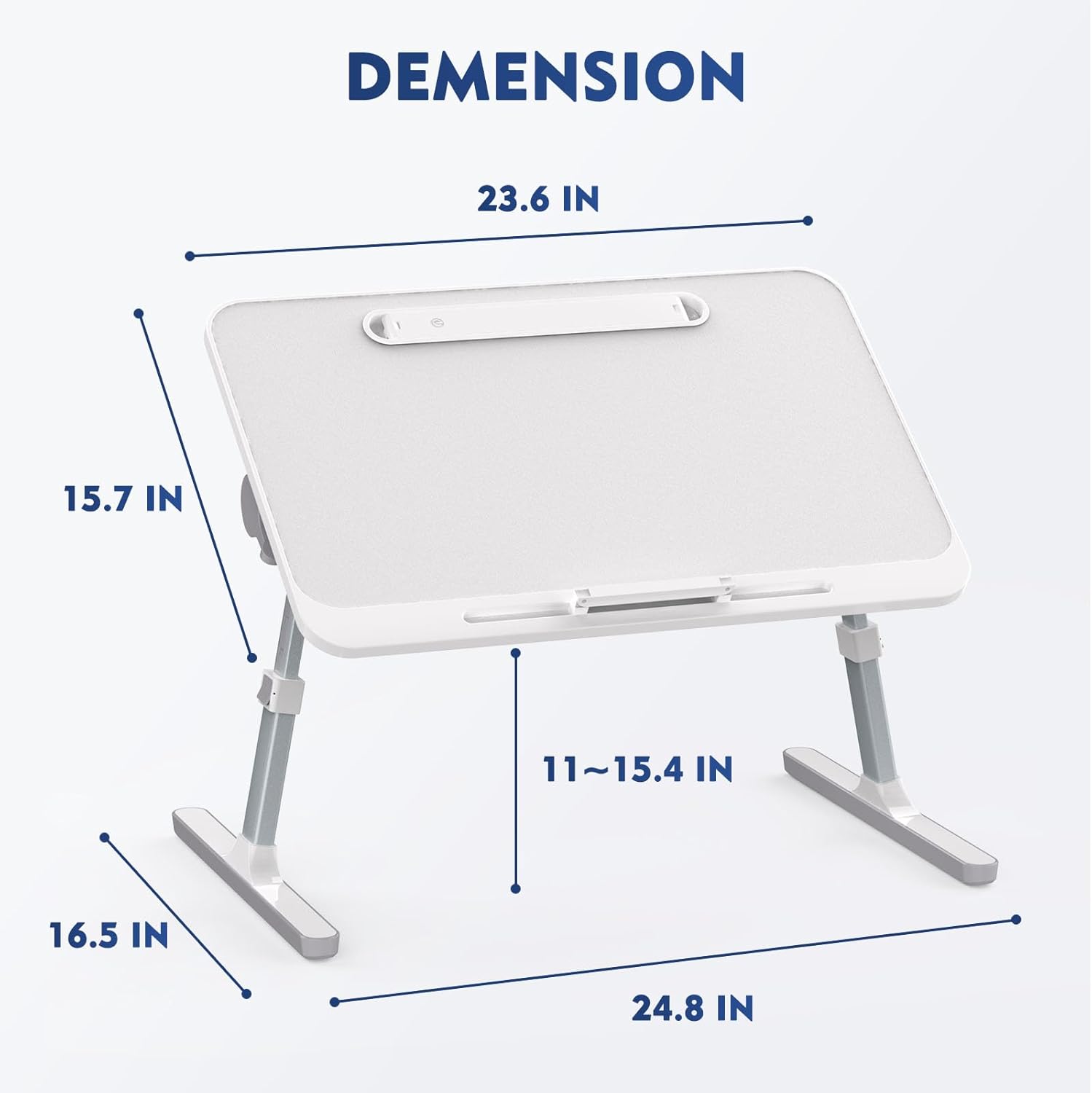 Grey Adjustable Lap Desk with Led Light M756