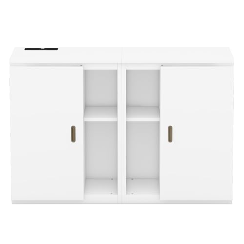 Queen Size Solid Wood Murphy Bed with USB Ports W49592