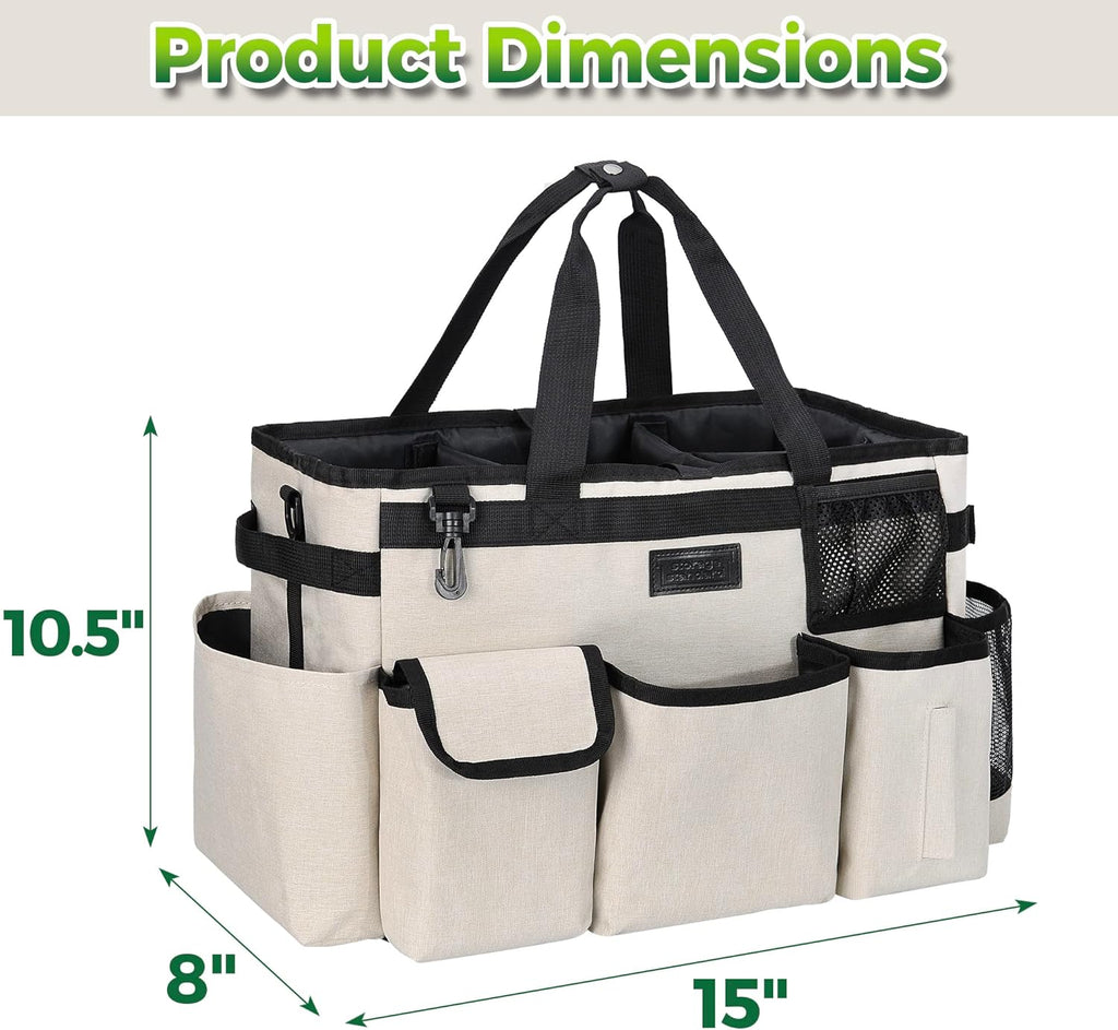 Beige Cleaning Caddy with Handle, 15 x 8 x 10.5 inches Z319099