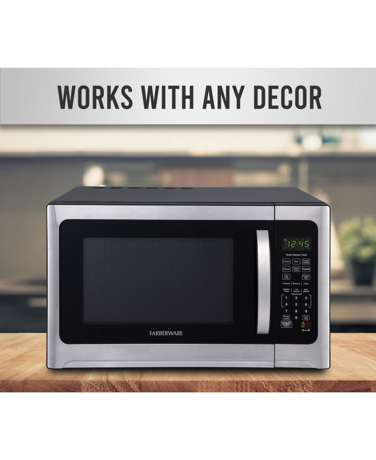 1.2 Cu. ft. 1100-Watt Stainless Steel/Black Microwave Oven Z3941