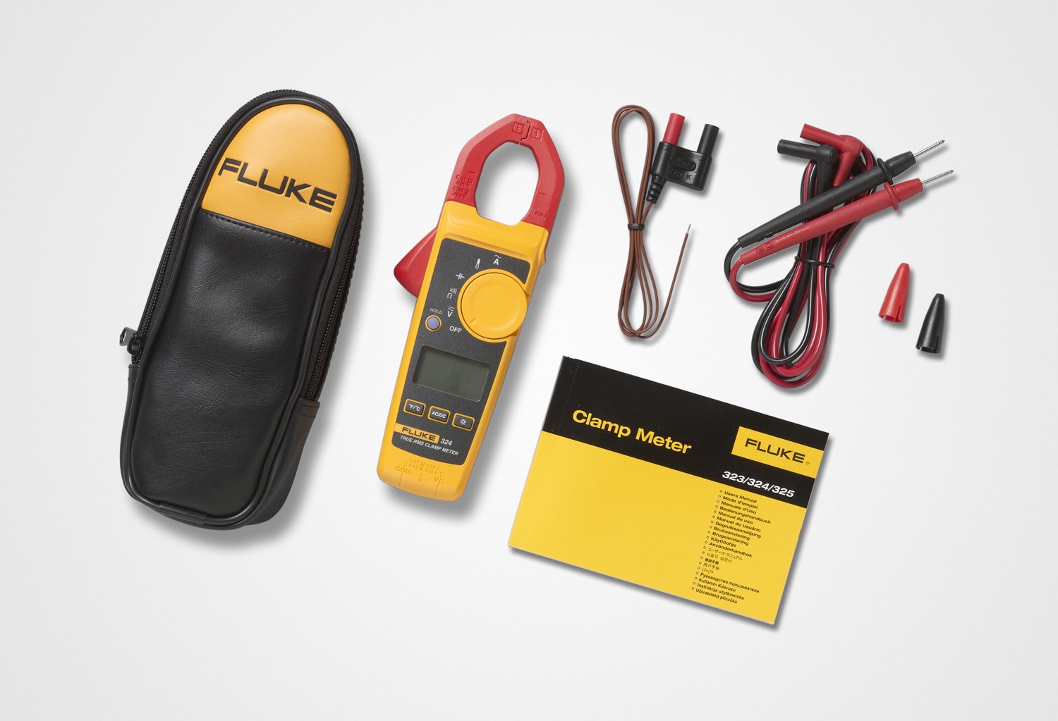 True-RMS Clamp Meter with Temperature & Capacitance, AC Current Up To 400 A, AC/DC Voltage Up to 600 V, Backlit Display, Resistance Up To 4000 Ohms Y1482