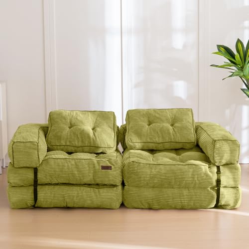 Dark Grey Folding Sofa Bed with Pillow I6136