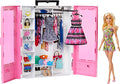 Blonde Fashion Doll & Pink Closet Playset with Clothes & 12 Accessories X639