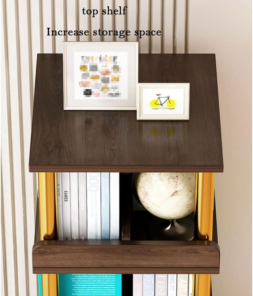 360° Rotating Wooden Square Standing Bookcase Q30137