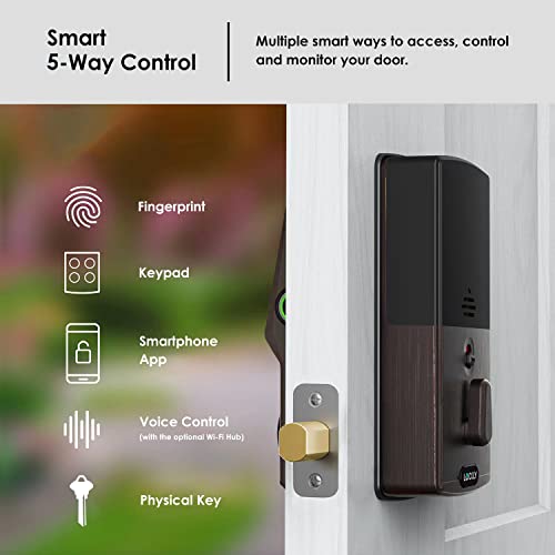 Satin Nickel Smart Door Lock with Touchscreen Keypad K591292
