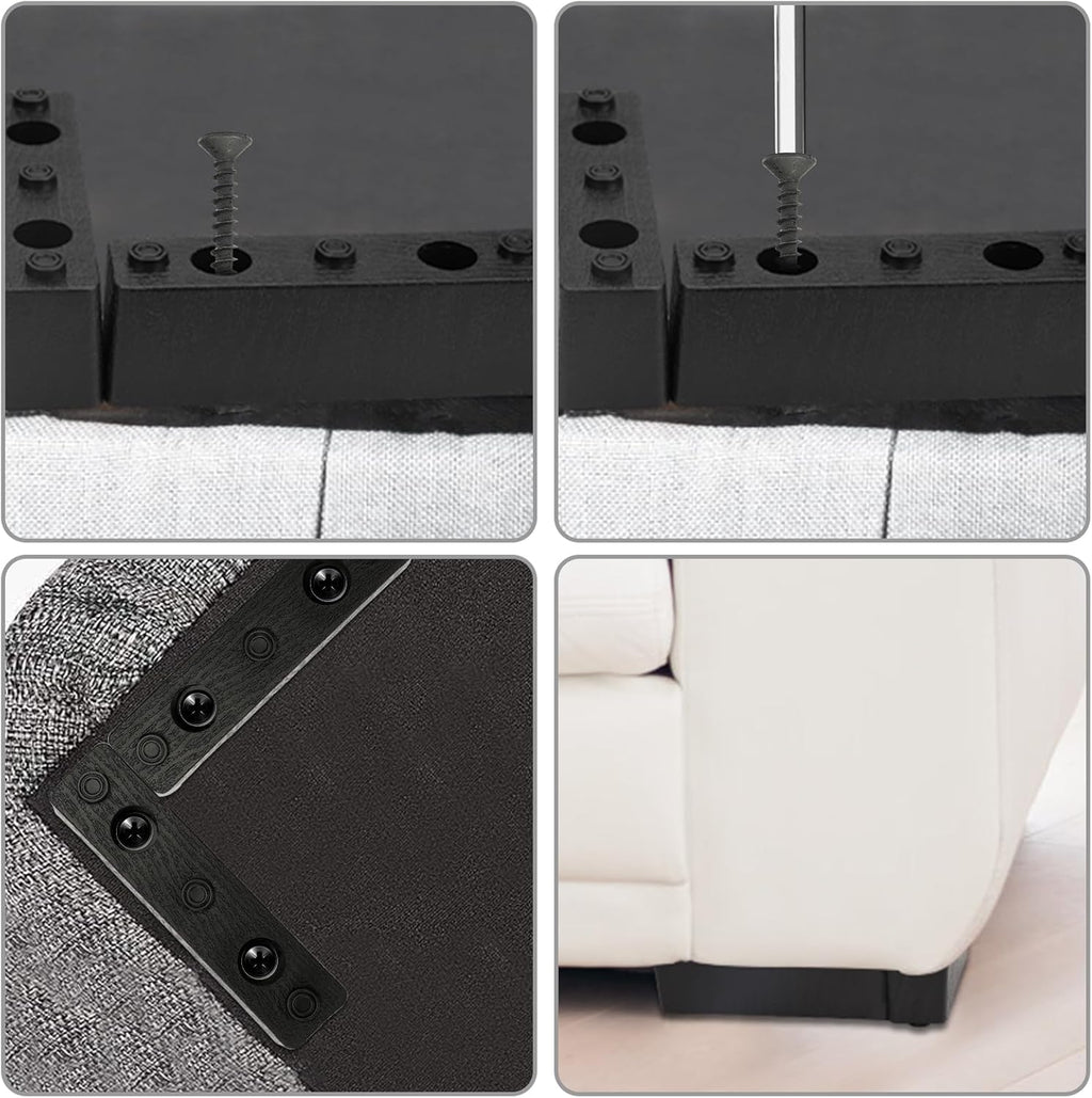 Set of 16 Furniture Legs Kit, 4.7 Inch Heavy Duty Sofa Legs with Screws H640669