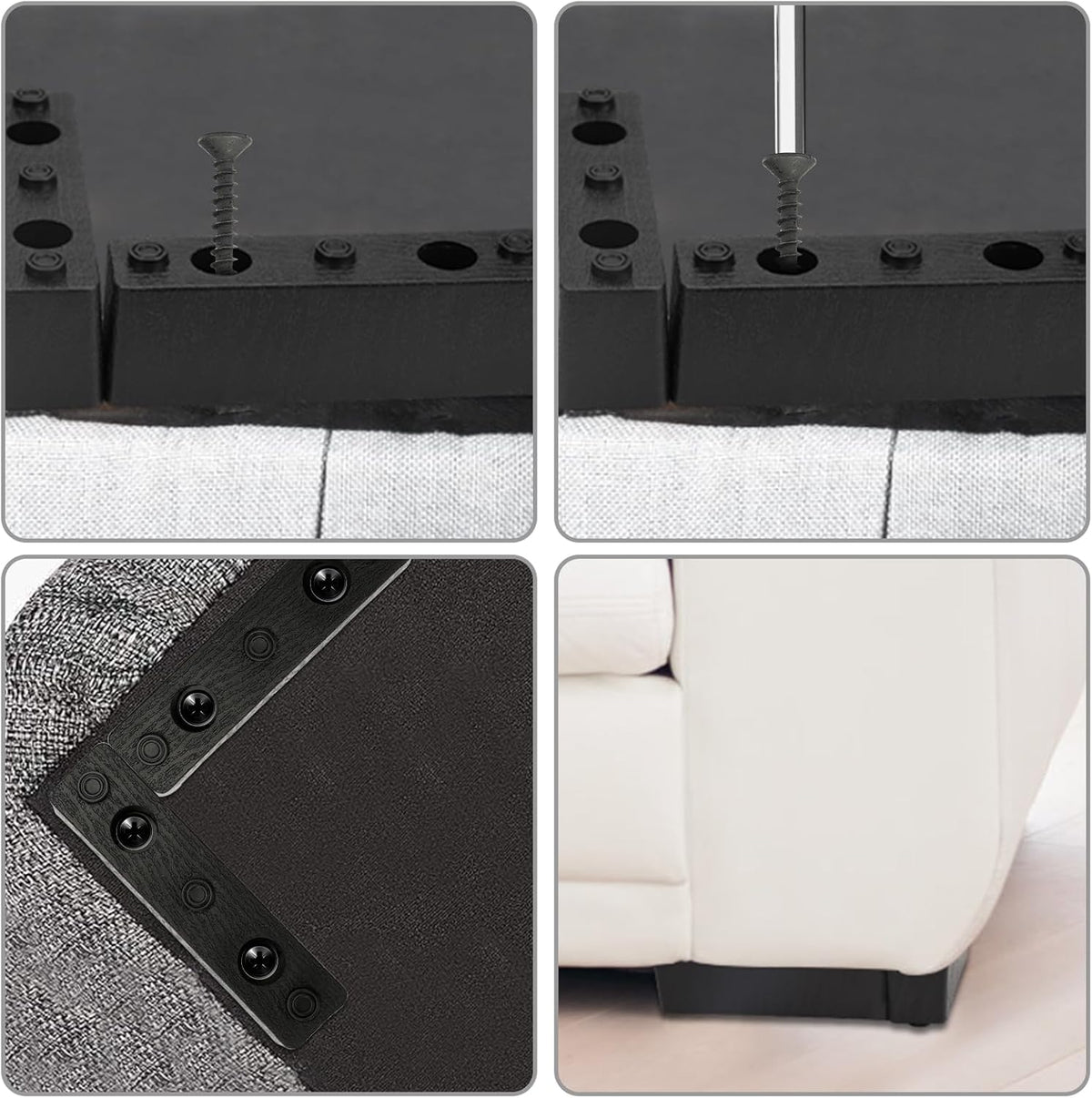 Set of 16 Furniture Legs Kit, 4.7 Inch Heavy Duty Sofa Legs with Screws H640669