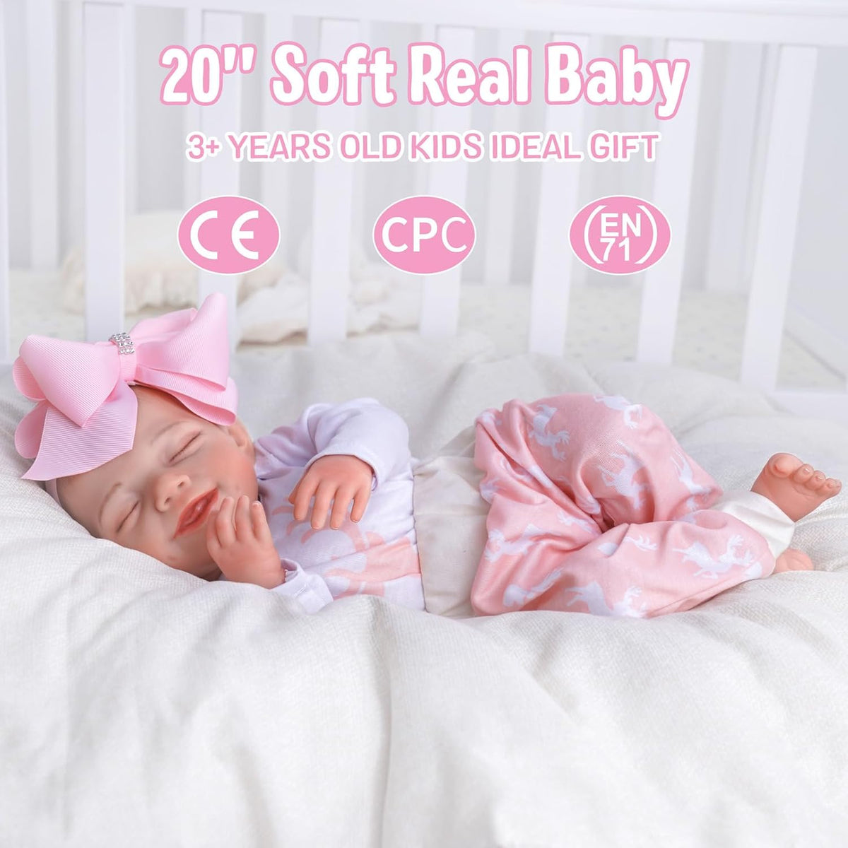 20-Inch Soft Cloth Reborn Baby Doll M2193