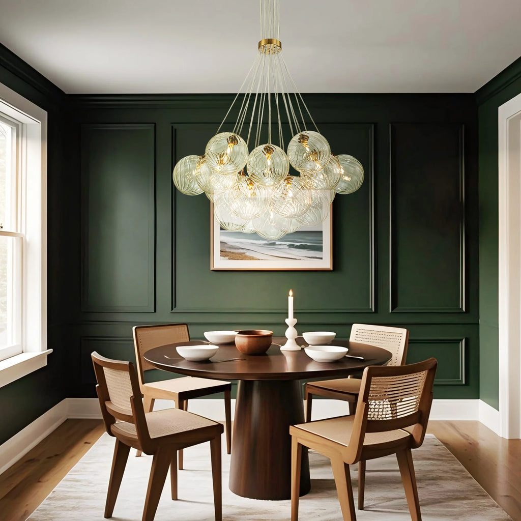 Ribbed Glass Bubble Chandelier G943